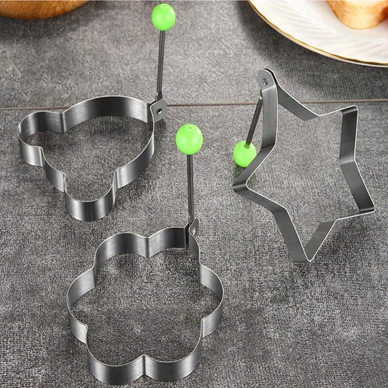 5pcs Fried Egg Rings Pancake Mold Maker Non Stick Stainless Steel Egg Form