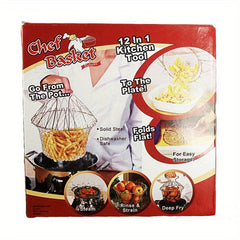 Foldable Stainless Steel Fry Basket Frying Strainer Net
