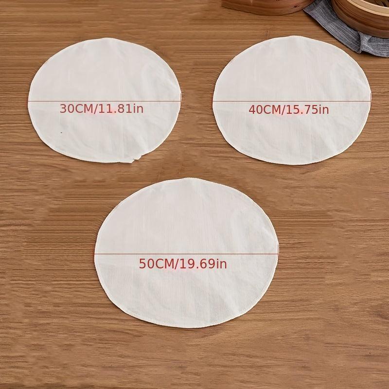 3Pcs Bamboo Steamer Cloth & Liners Set