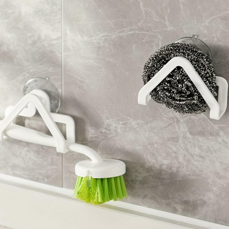 2Pcs Suction Cup Drain Rack Kitchen Organizer