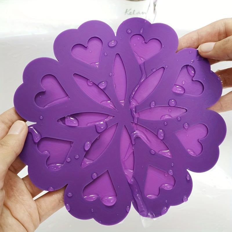 Silicone Trivet Mat Flower Shaped Hot Dishes Holders