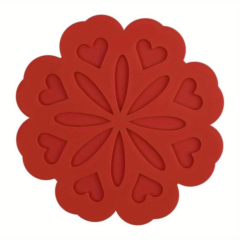 Silicone Trivet Mat Flower Shaped Hot Dishes Holders