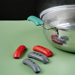 4pcs Silicone Pan Handle Cover Heat Insulation Non Slip Holder Kitchen Tool