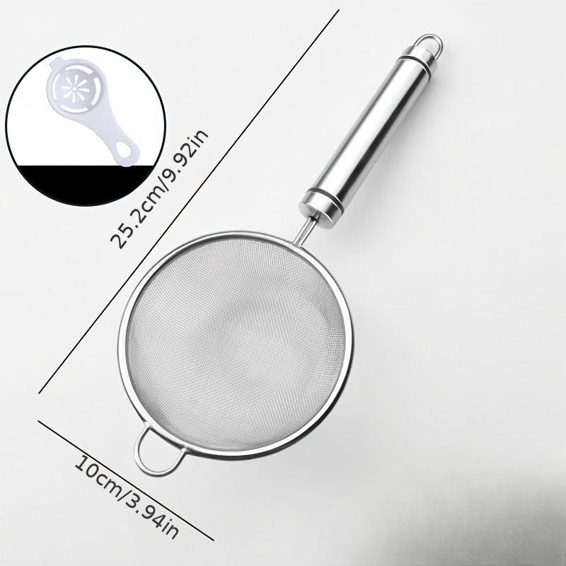 2pcs Stainless Steel Strainer & Egg Yolk Separator Kitchen Tools