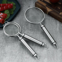2pcs Stainless Steel Strainer & Egg Yolk Separator Kitchen Tools