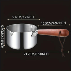 Stainless Steel Chocolate Melting Pot Mini Butter Warmer w/Heat Resistant Handle