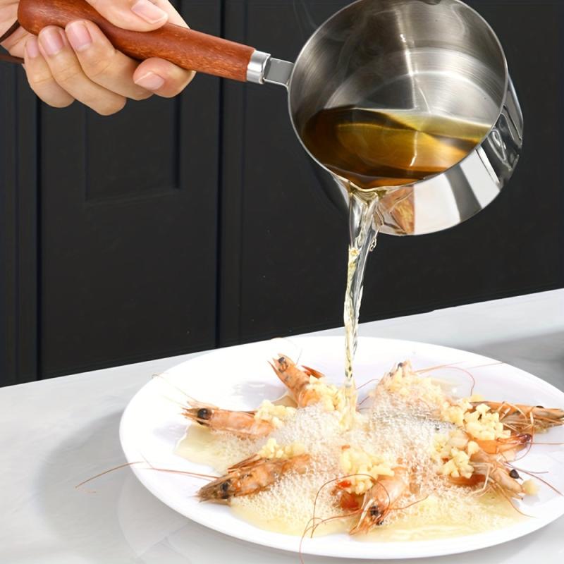 Stainless Steel Chocolate Melting Pot Mini Butter Warmer w/Heat Resistant Handle