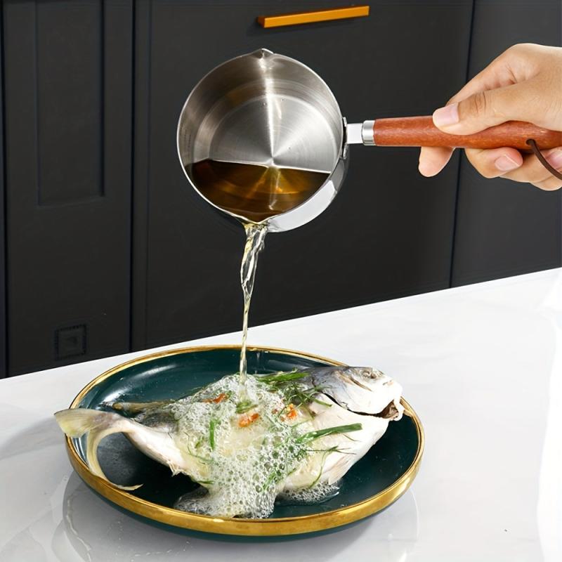 Stainless Steel Chocolate Melting Pot Mini Butter Warmer w/Heat Resistant Handle