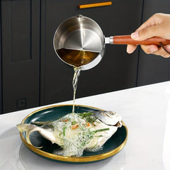 Stainless Steel Chocolate Melting Pot Mini Butter Warmer w/Heat Resistant Handle