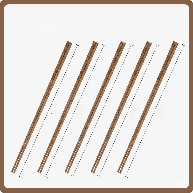 5 Pairs Chicken Wing Wood Chopsticks, Extended, Anti-scalding