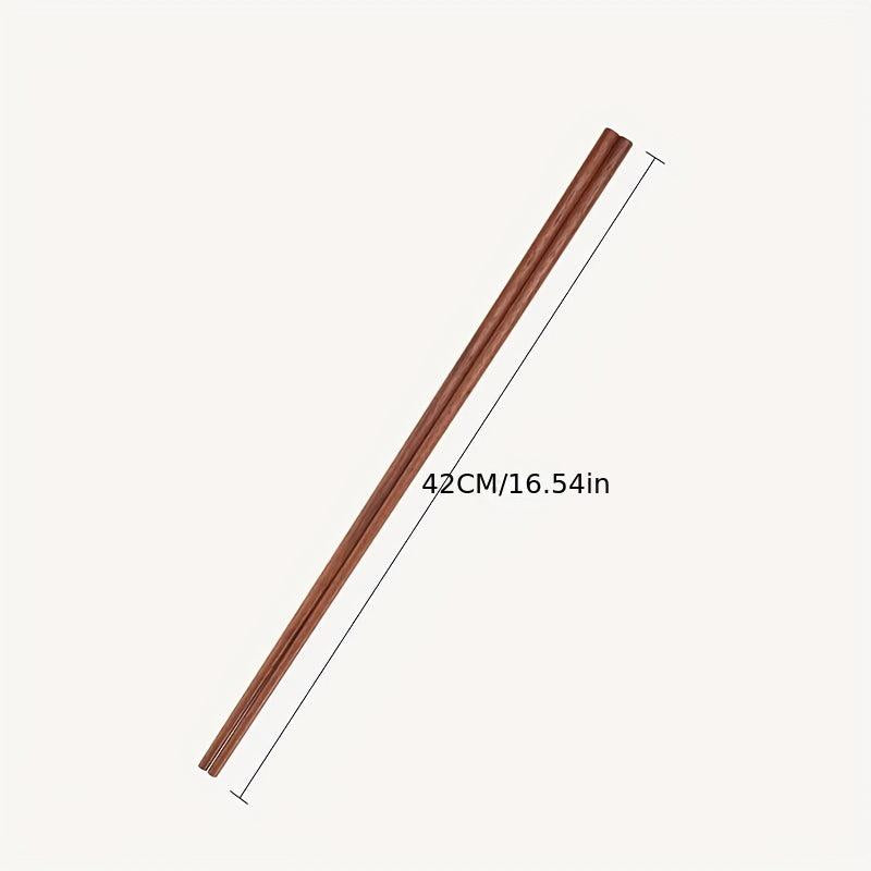 5 Pairs Chicken Wing Wood Chopsticks, Extended, Anti-scalding