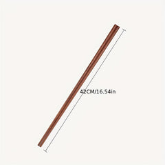 5 Pairs Chicken Wing Wood Chopsticks, Extended, Anti-scalding