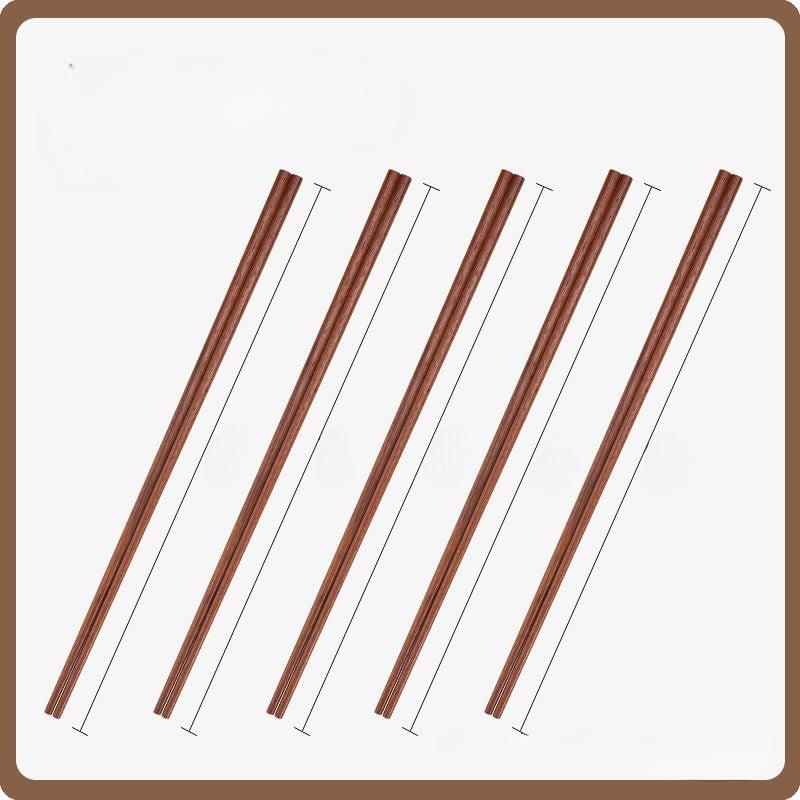 5 Pairs Chicken Wing Wood Chopsticks, Extended, Anti-scalding
