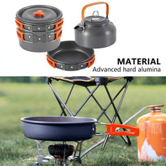 3pcs Camping Cookware Kit Aluminum Outdoor Cooking Set