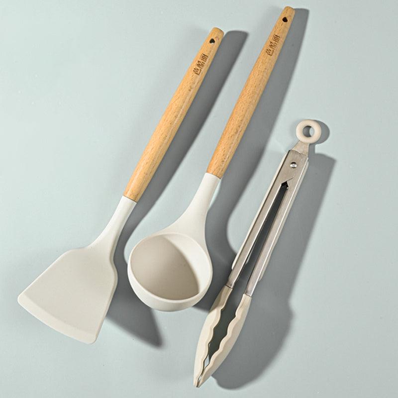 Non Stick Kitchen Utensils Set - Spatula Tong Ladle Turner for Cooking Baking