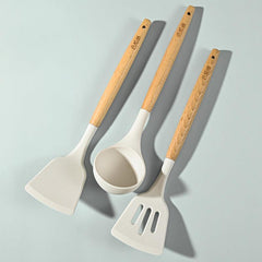 Non Stick Kitchen Utensils Set - Spatula Tong Ladle Turner for Cooking Baking
