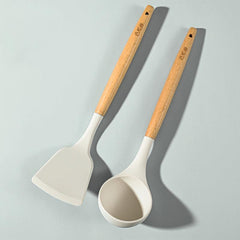 Non Stick Kitchen Utensils Set - Spatula Tong Ladle Turner for Cooking Baking