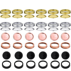 24 Pcs Split Type Leak Proof Mason Jar Lids & Rings - Stainless Steel