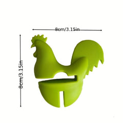 Portable Pot Clips Cartoon Silicone Spoon Holder