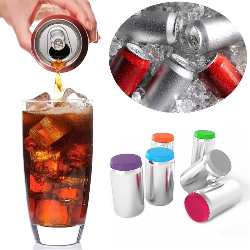 6pcs Silicone Can Lids Sealing Cover Leakproof Soda Water Caps
