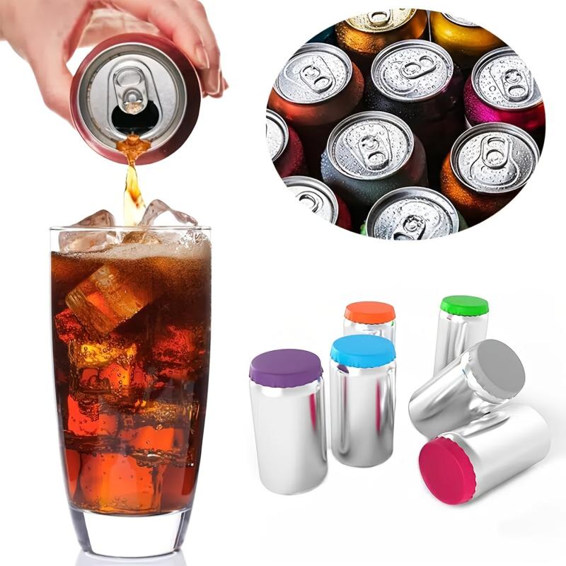 6pcs Silicone Can Lids Sealing Cover Leakproof Soda Water Caps