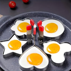 4pcs Stainless Steel Omelet Mold Fried Egg Shaper