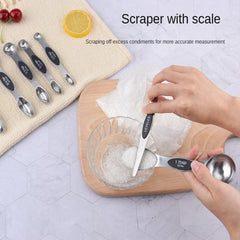 8 Magnetic Stainless Steel Measuring Spoons for Dry and Liquid Ingredients