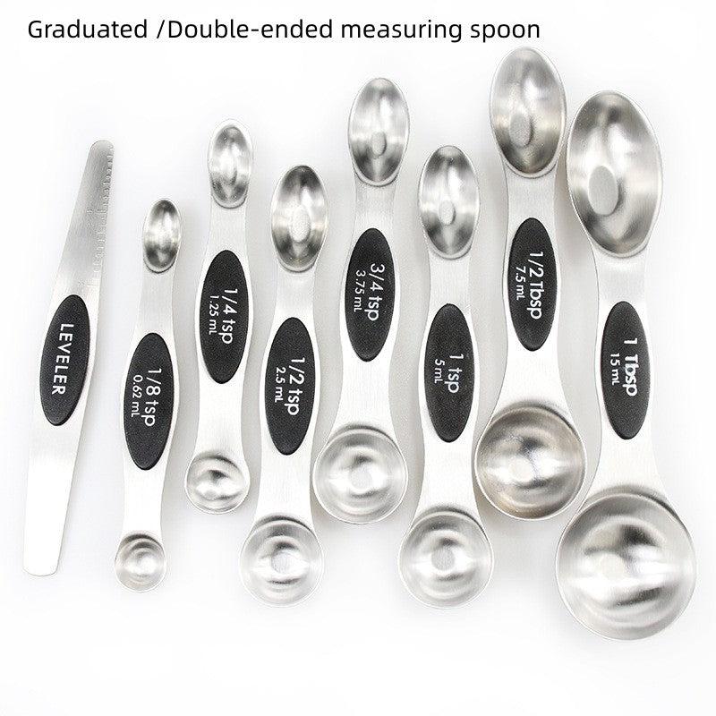 8 Magnetic Stainless Steel Measuring Spoons for Dry and Liquid Ingredients