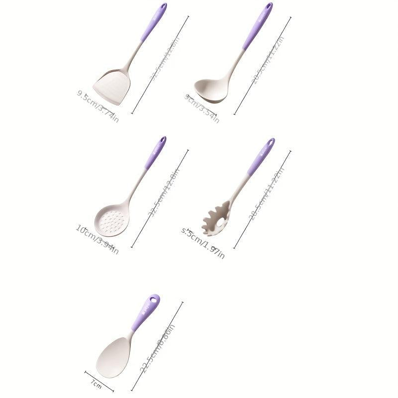 Silicone Kitchen Utensils Set Spatula Spaghetti Server Rice Paddle