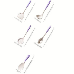 Silicone Kitchen Utensils Set Spatula Spaghetti Server Rice Paddle
