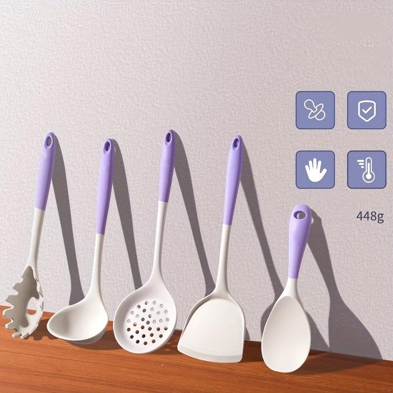 Silicone Kitchen Utensils Set Spatula Spaghetti Server Rice Paddle