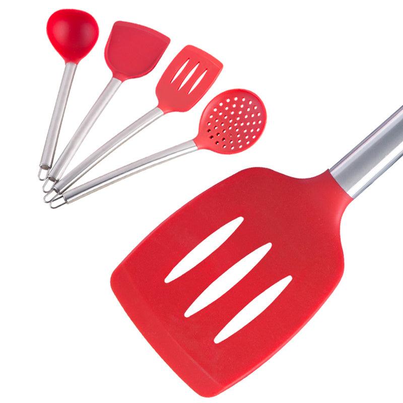 Silicone Shovel Spoon Set Non stick Cooking Spatula Kitchen Colander