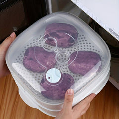 1pc Multiple Tiers Microwave Steamer for Steaming Food