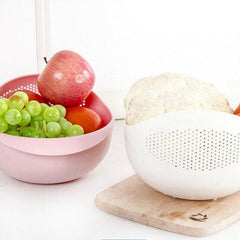 Kitchen Drain Basket Rice Washing Sieve Rice Strainer Vegetable Bowl Drainer