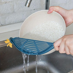 Pot Strainer Pan Pot Drainer Handles Rice Washer Strainer