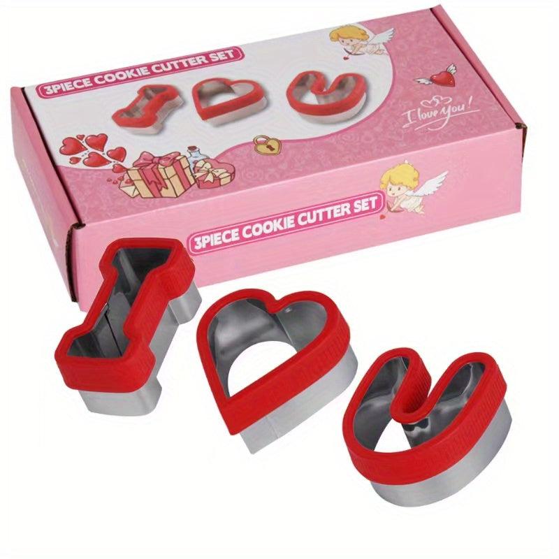 6pcs Biscuit Cutters Cookie Stamps Plunger Cutter Fondant Molds Embossing Mold