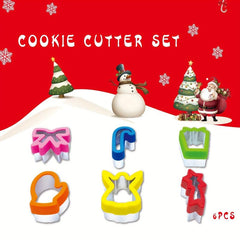 6pcs Biscuit Cutters Cookie Stamps Plunger Cutter Fondant Molds Embossing Mold