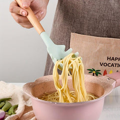 12pcs Silicone Utensil Set-Wooden Handle Heat Resistant Nonstick