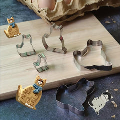 5pcs Cat Shaped Biscuit Cutter Halloween Cat Mold