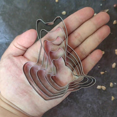 5pcs Cat Shaped Biscuit Cutter Halloween Cat Mold