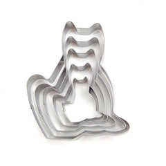 5pcs Cat Shaped Biscuit Cutter Halloween Cat Mold