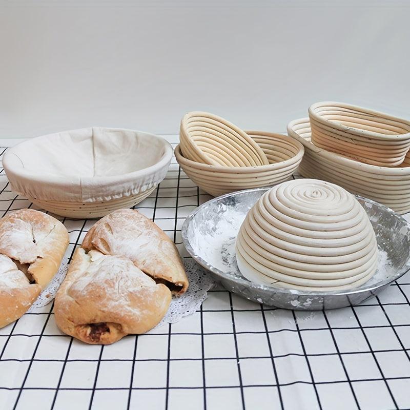 Handwoven Rattan Cane Bread Proofing Basket for Artisan Breads
