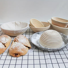 Handwoven Rattan Cane Bread Proofing Basket for Artisan Breads