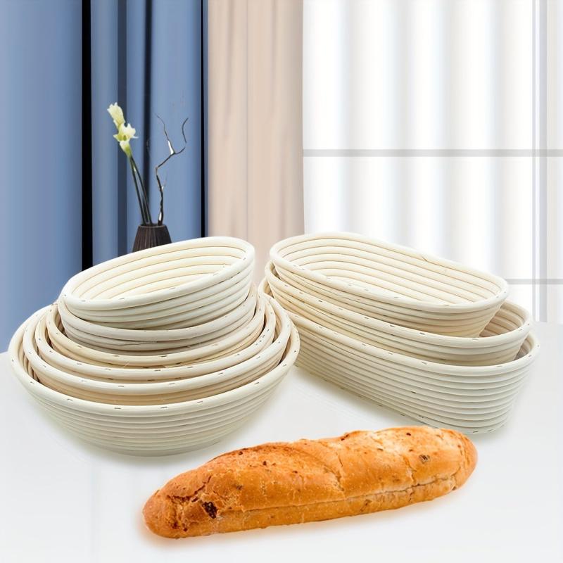 Handwoven Rattan Cane Bread Proofing Basket for Artisan Breads