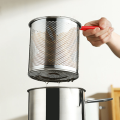 Stainless Steel Deep Fryer with Strainer Tong & Lid - Kitchen Utensil Set
