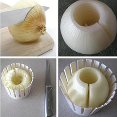 Home Onion Slicer Blossom Maker w Core Cutter & Guide Durable
