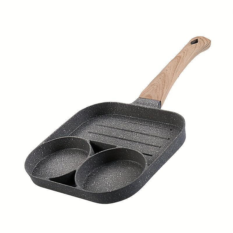 3-Section Non-Stick Burger Maker Pan for Breakfast