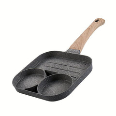 3-Section Non-Stick Burger Maker Pan for Breakfast