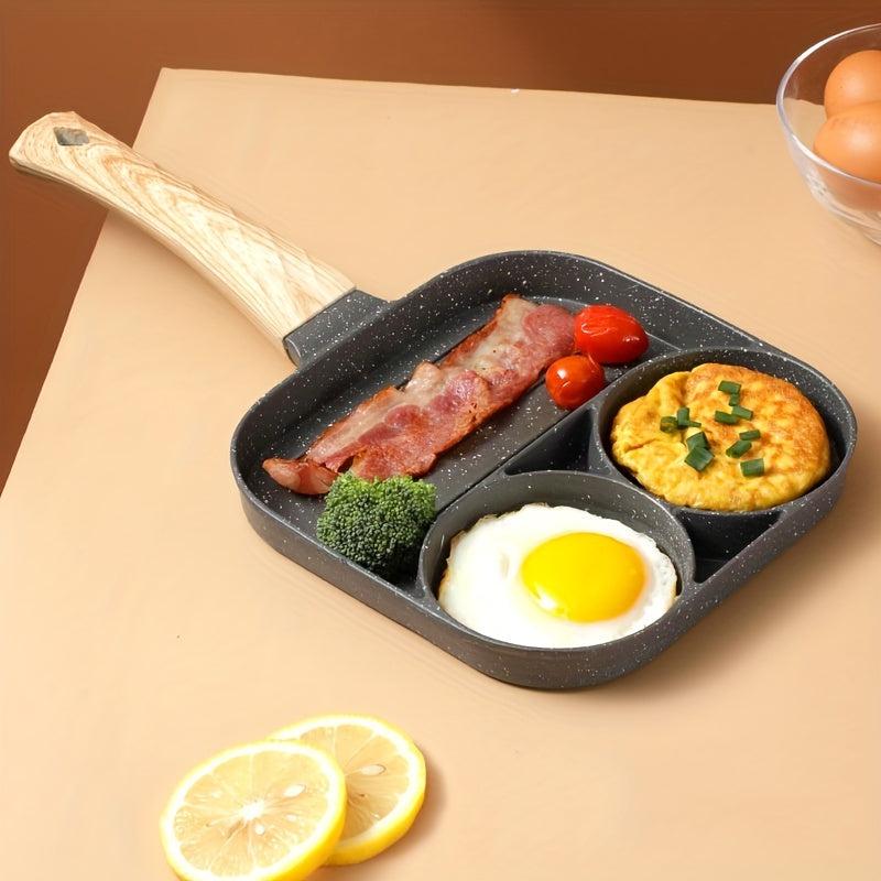 3-Section Non-Stick Burger Maker Pan for Breakfast