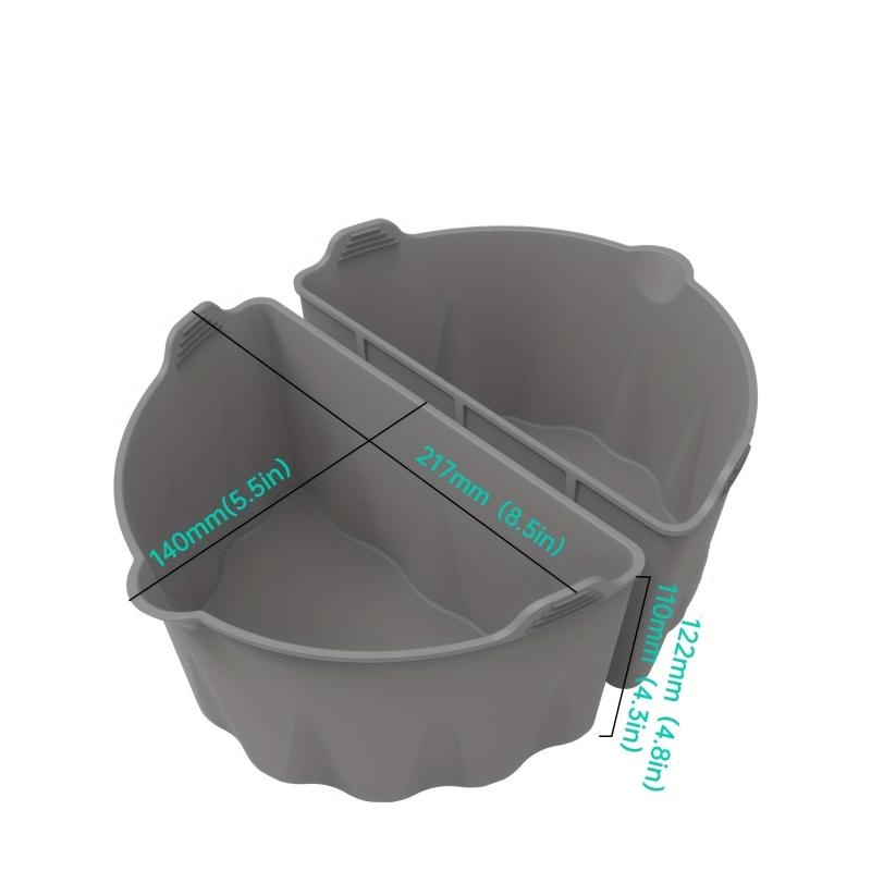 2pcs Slow Cooker Dividers Reusable Silicone Liners Kitchen Gadgets